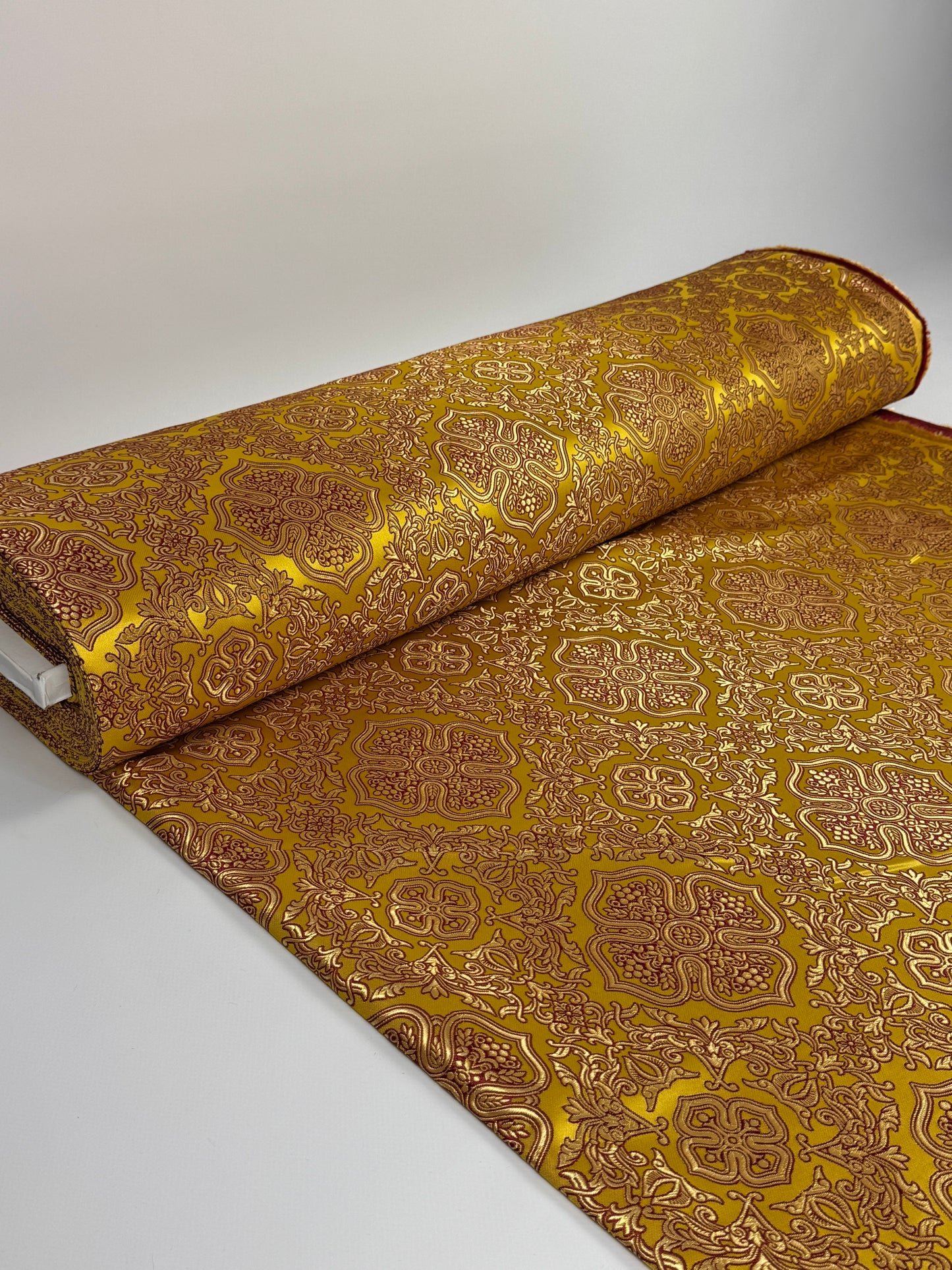 Gold fabric for vestments | Brocade for priests clothing | Liturgical fabric