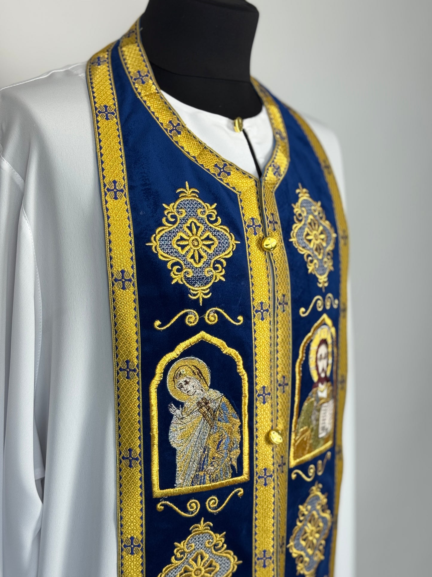 Orthodox Priest Epitrachelion and Cuffs | Embroidered Velvet Set