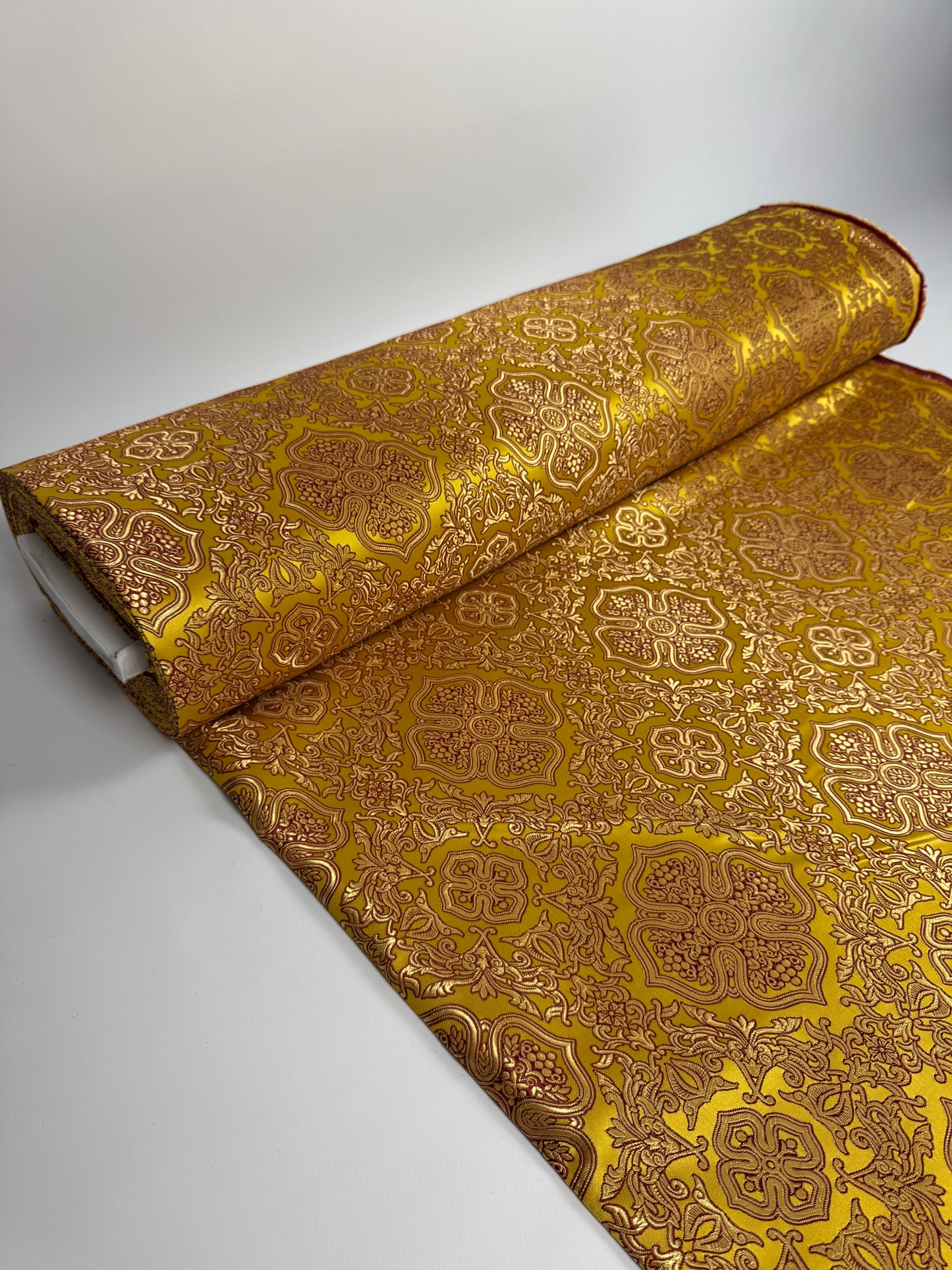 Gold fabric for vestments | Brocade for priests clothing | Liturgical fabric