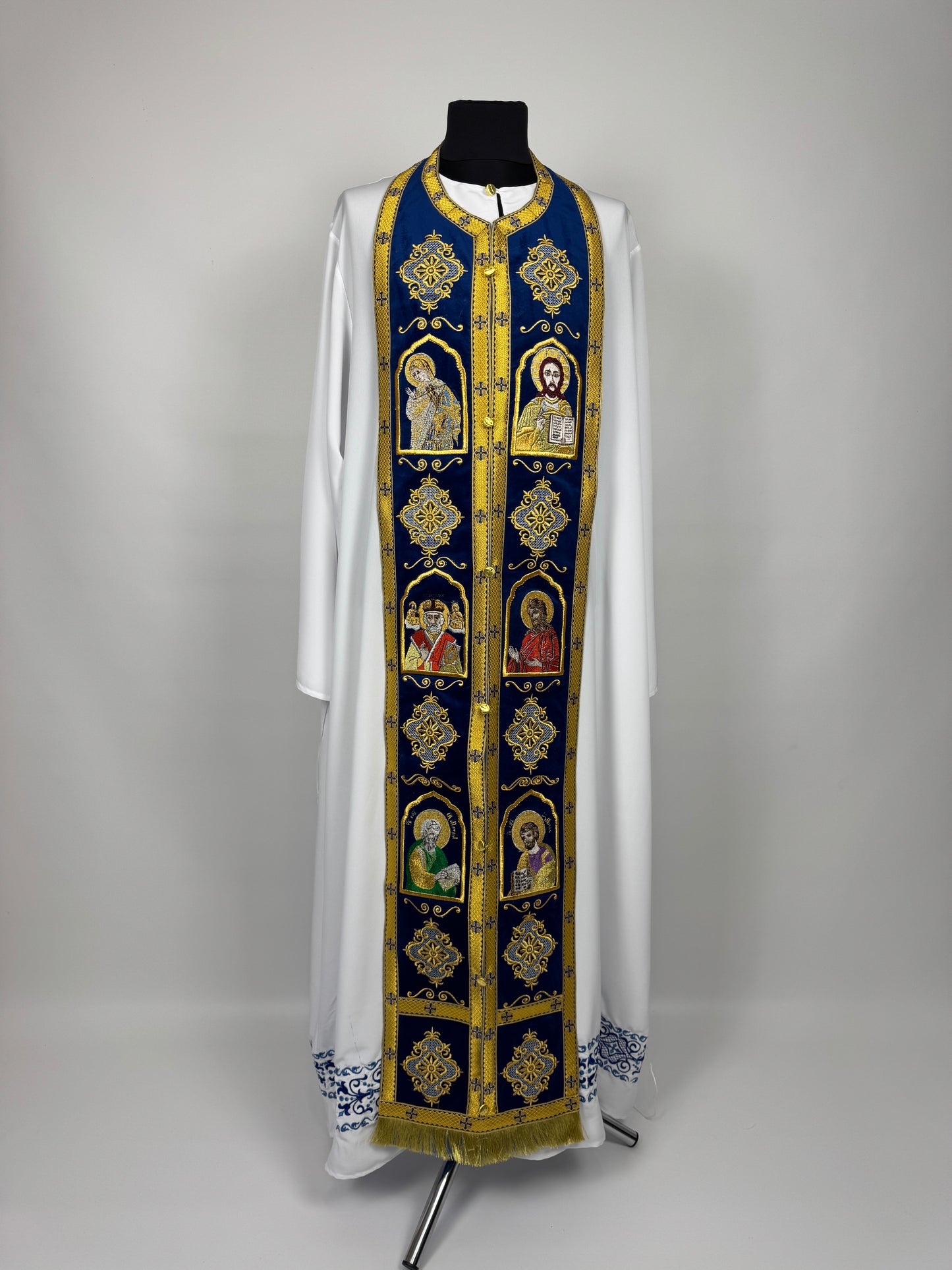Orthodox Priest Epitrachelion and Cuffs | Embroidered Velvet Set