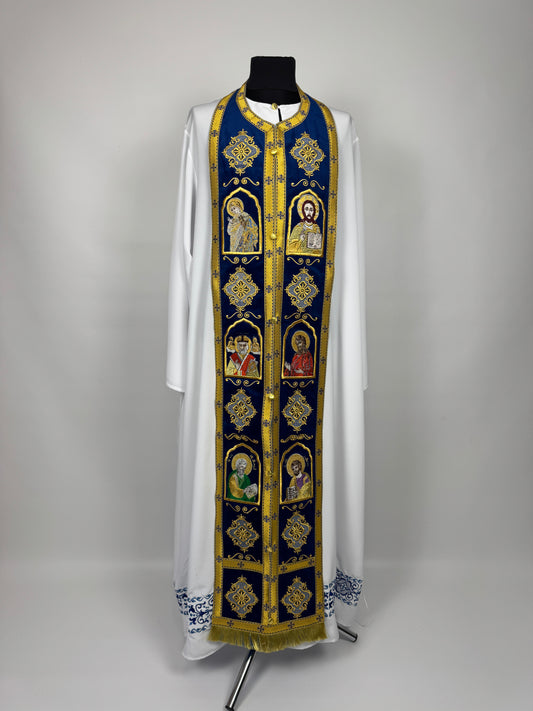 Orthodox Priest Epitrachelion and Cuffs | Embroidered Velvet Set