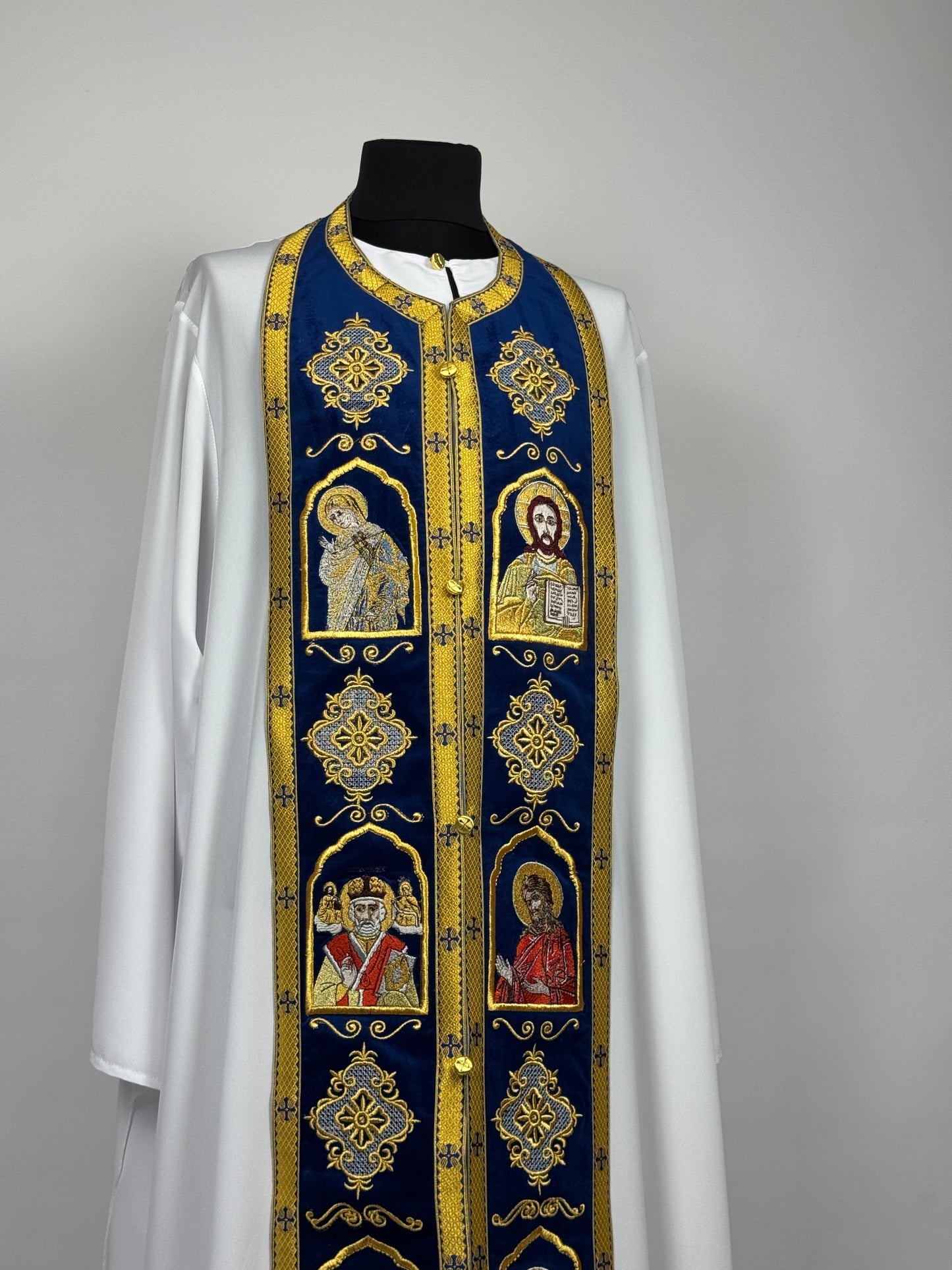 Orthodox Priest Epitrachelion and Cuffs | Embroidered Velvet Set
