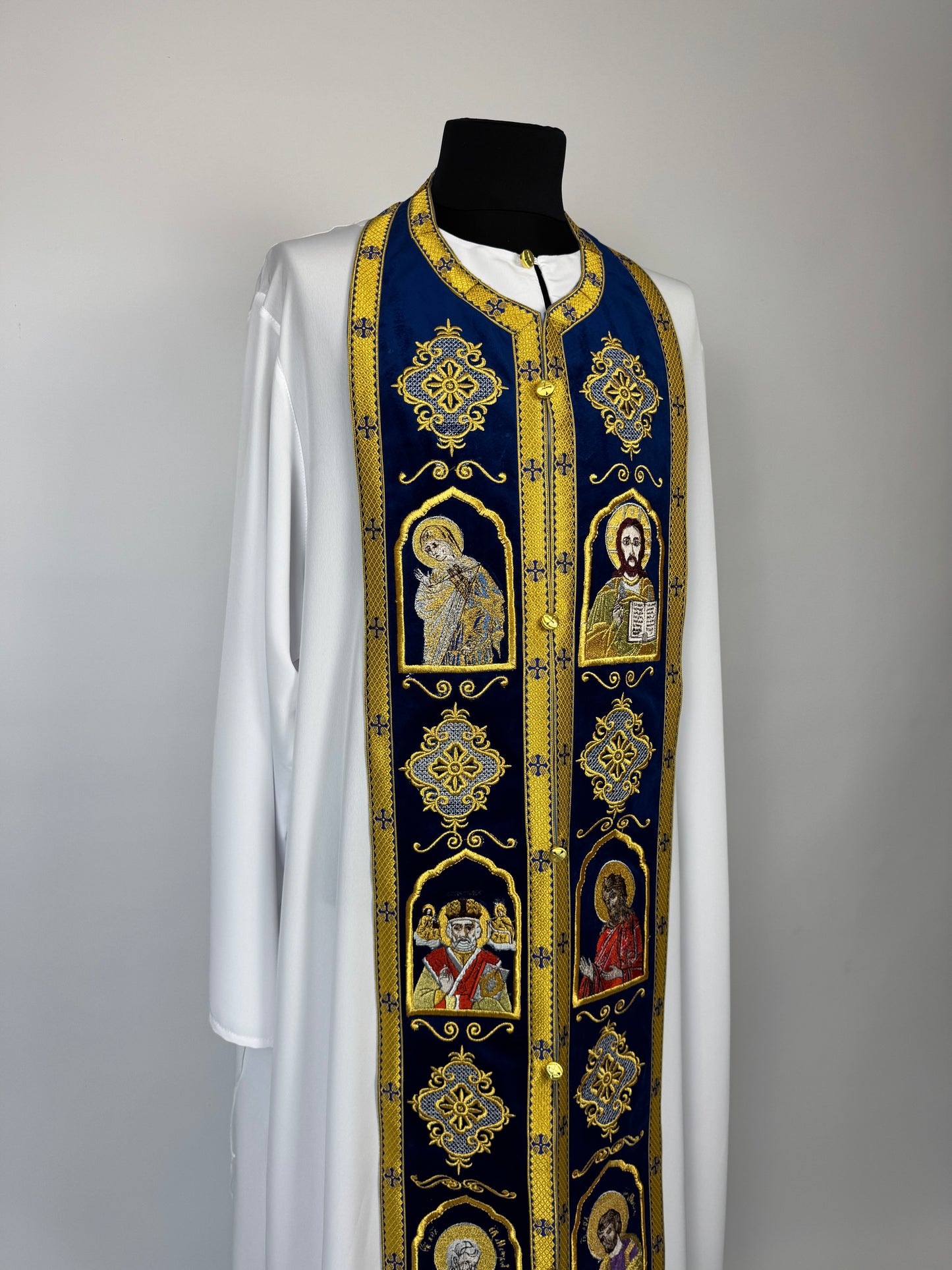 Orthodox Priest Epitrachelion and Cuffs | Embroidered Velvet Set