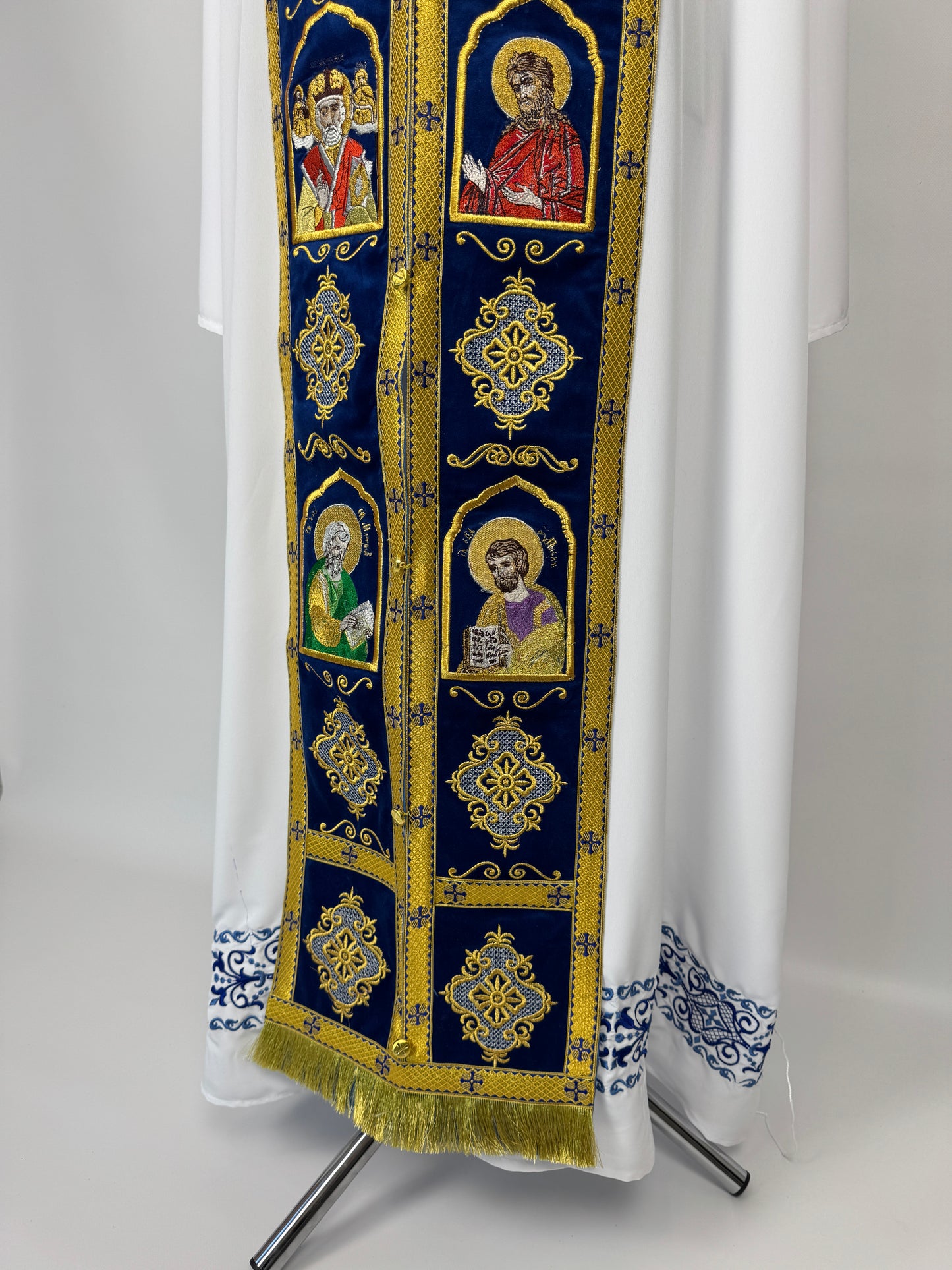 Orthodox Priest Epitrachelion and Cuffs | Embroidered Velvet Set