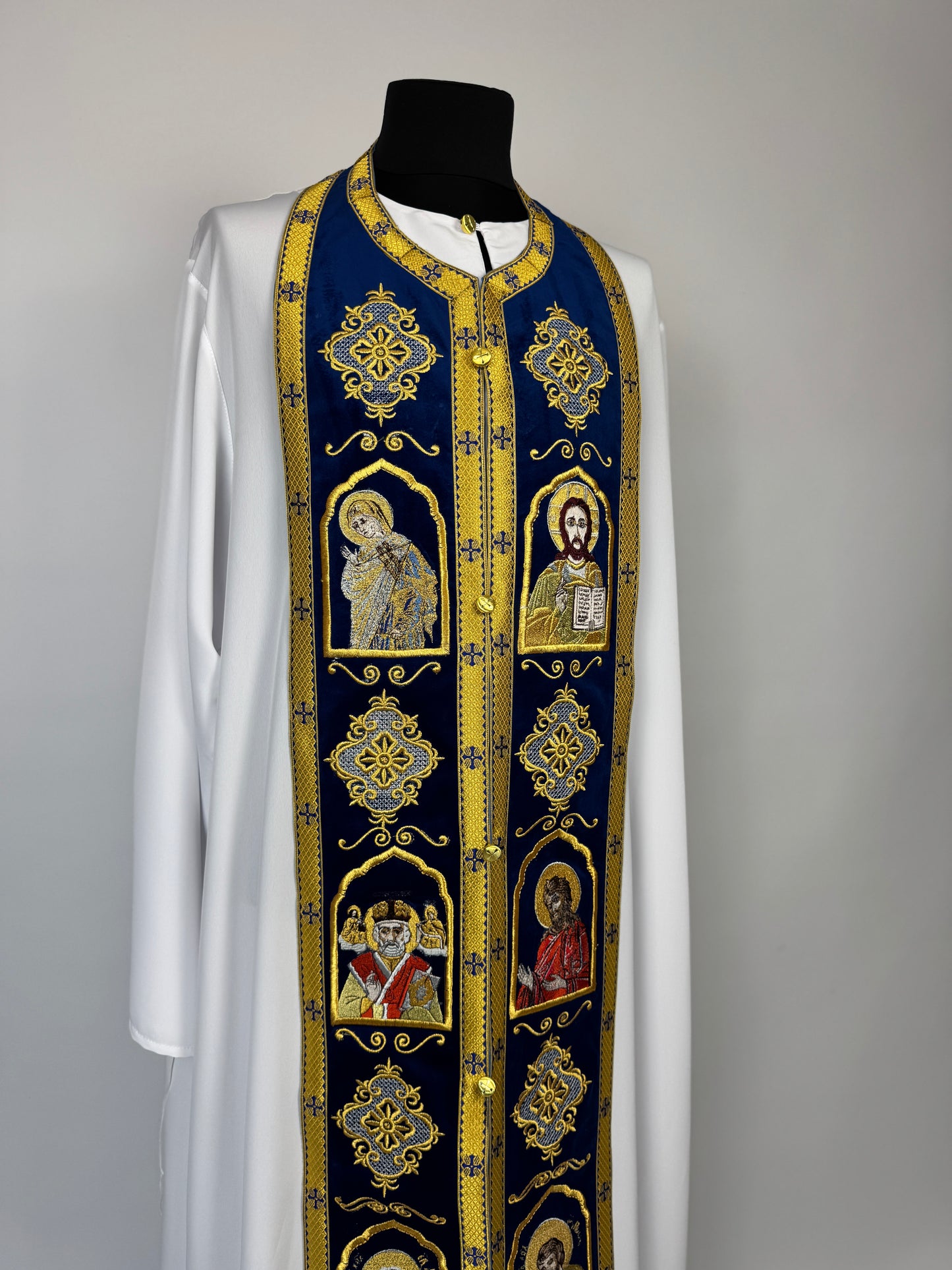 Orthodox Priest Epitrachelion and Cuffs | Embroidered Velvet Set