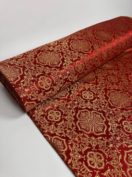 Red/Gold Liturgical fabric | Brocade
