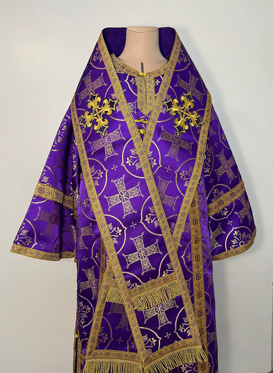Bishop's vestment | Orthodox purple vestments for a Bishop | Archbishop vestments | Orthodox Greek style vestments for Bishop