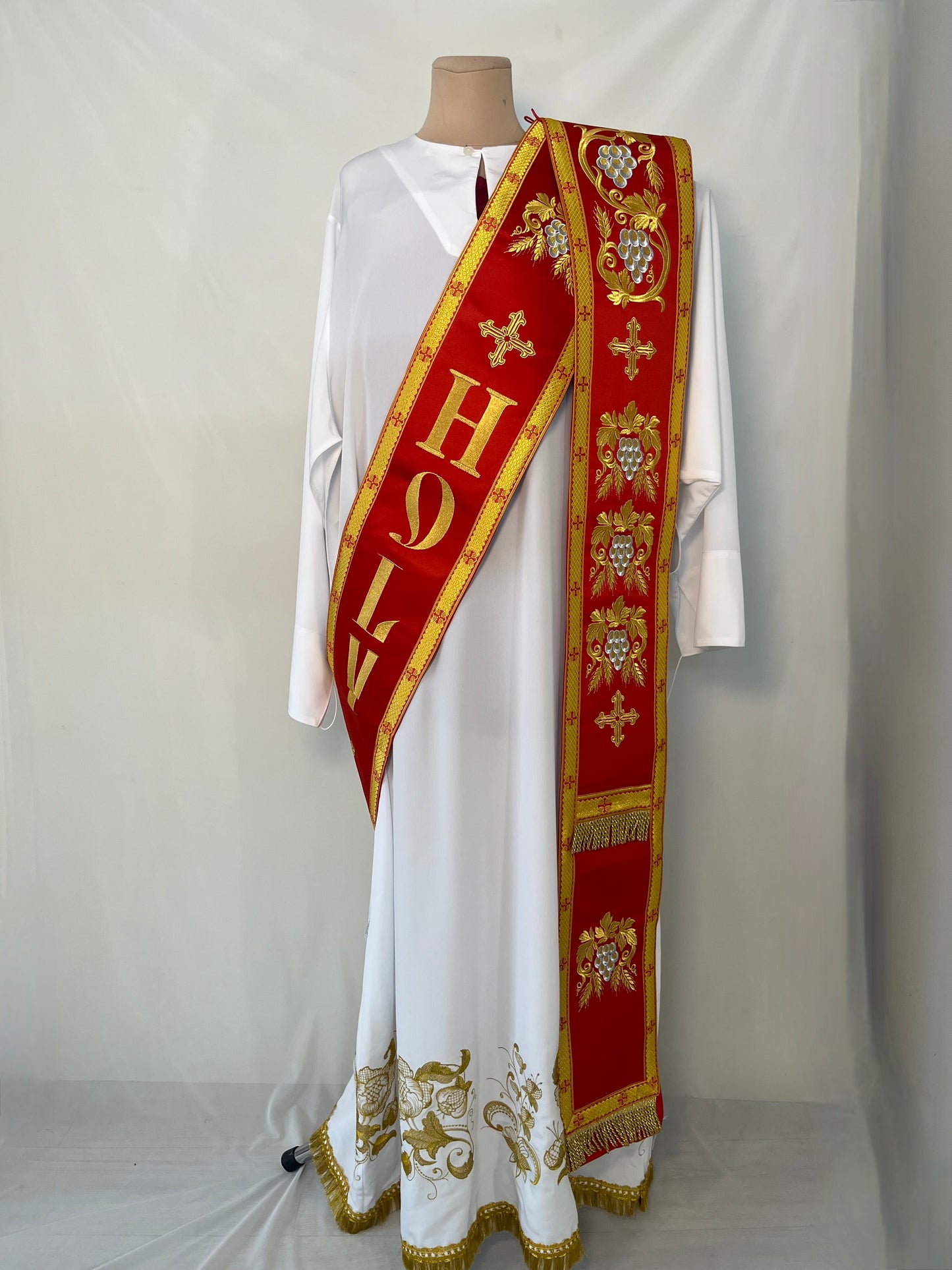 Protodeacon's orarion | Embroidered Priest Stole with 'HOLY' | Deacon orarion | Orthodox orarion | Deacon vestments set