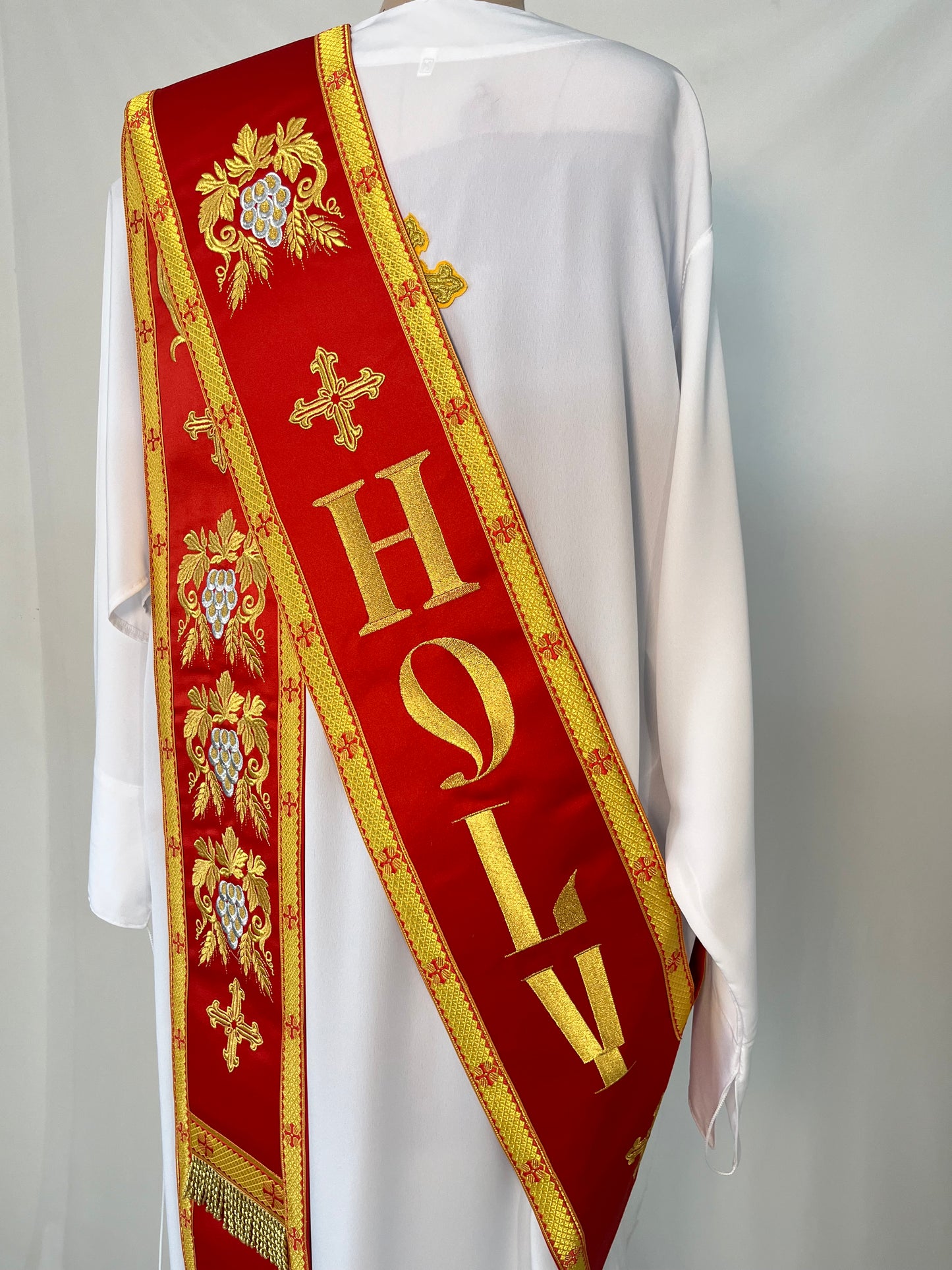 Protodeacon's orarion | Embroidered Priest Stole with 'HOLY' | Deacon orarion | Orthodox orarion | Deacon vestments set