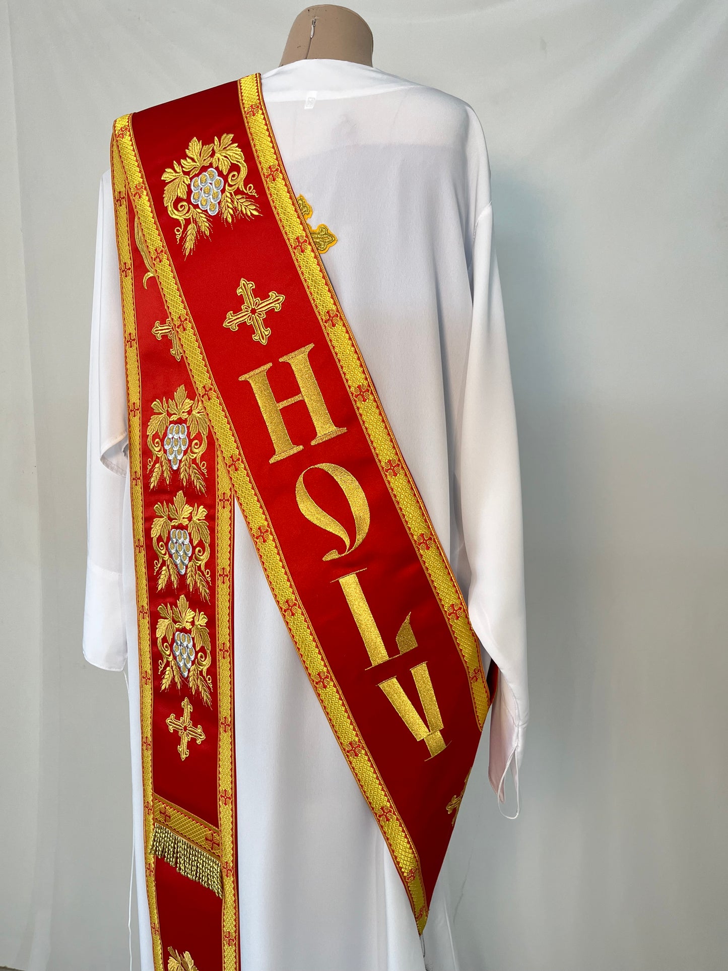 Protodeacon's orarion | Embroidered Priest Stole with 'HOLY' | Deacon orarion | Orthodox orarion | Deacon vestments set