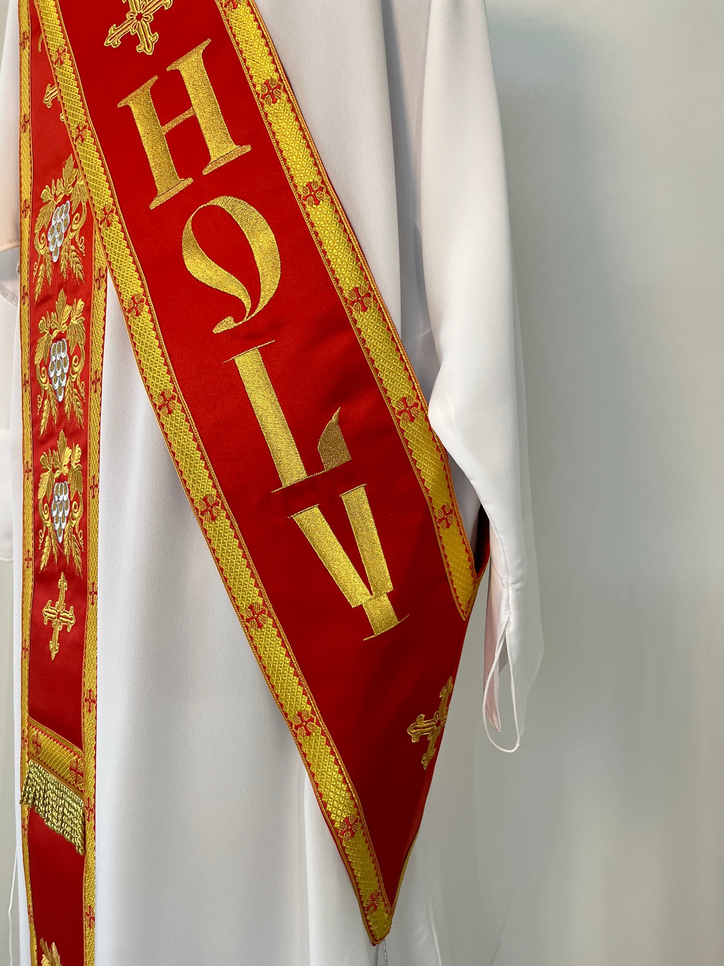 Protodeacon's orarion | Embroidered Priest Stole with 'HOLY' | Deacon orarion | Orthodox orarion | Deacon vestments set