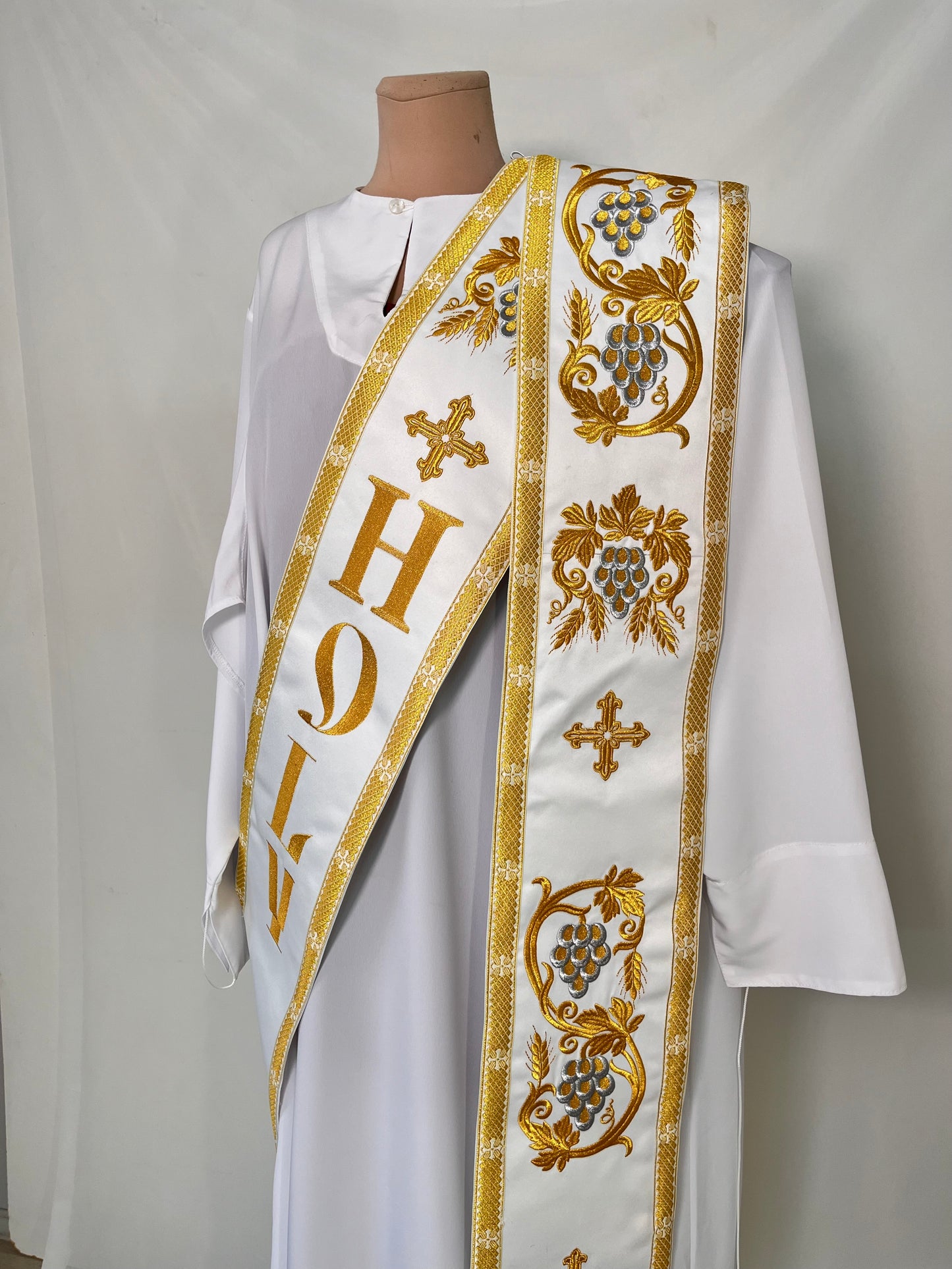 Embroidered Priest Stole with 'HOLY' | Deacon orarion | Protodeacon's orarion