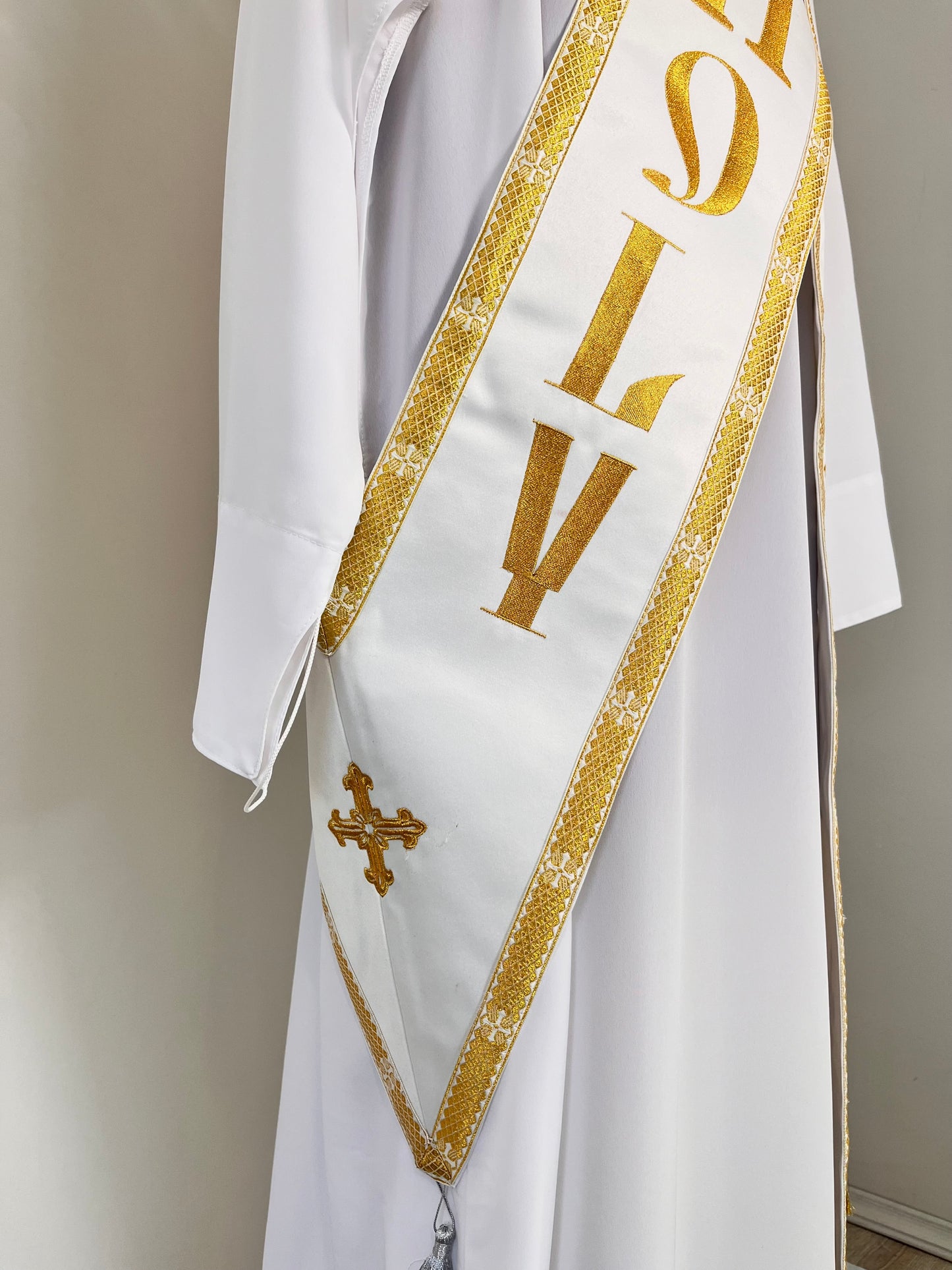 Embroidered Priest Stole with 'HOLY' | Deacon orarion | Protodeacon's orarion