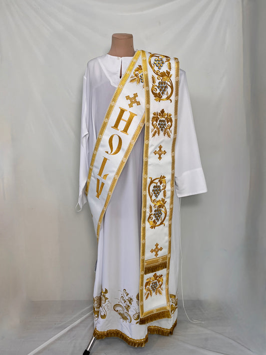 Deacon orarion | Protodeacon's orarion | Embroidered Priest Stole with 'HOLY' | Orthodox orarion | Deacon vestments set