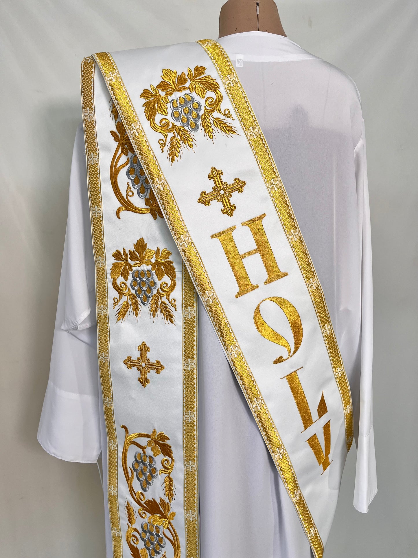 Deacon orarion | Protodeacon's orarion | Embroidered Priest Stole with 'HOLY' | Orthodox orarion | Deacon vestments set