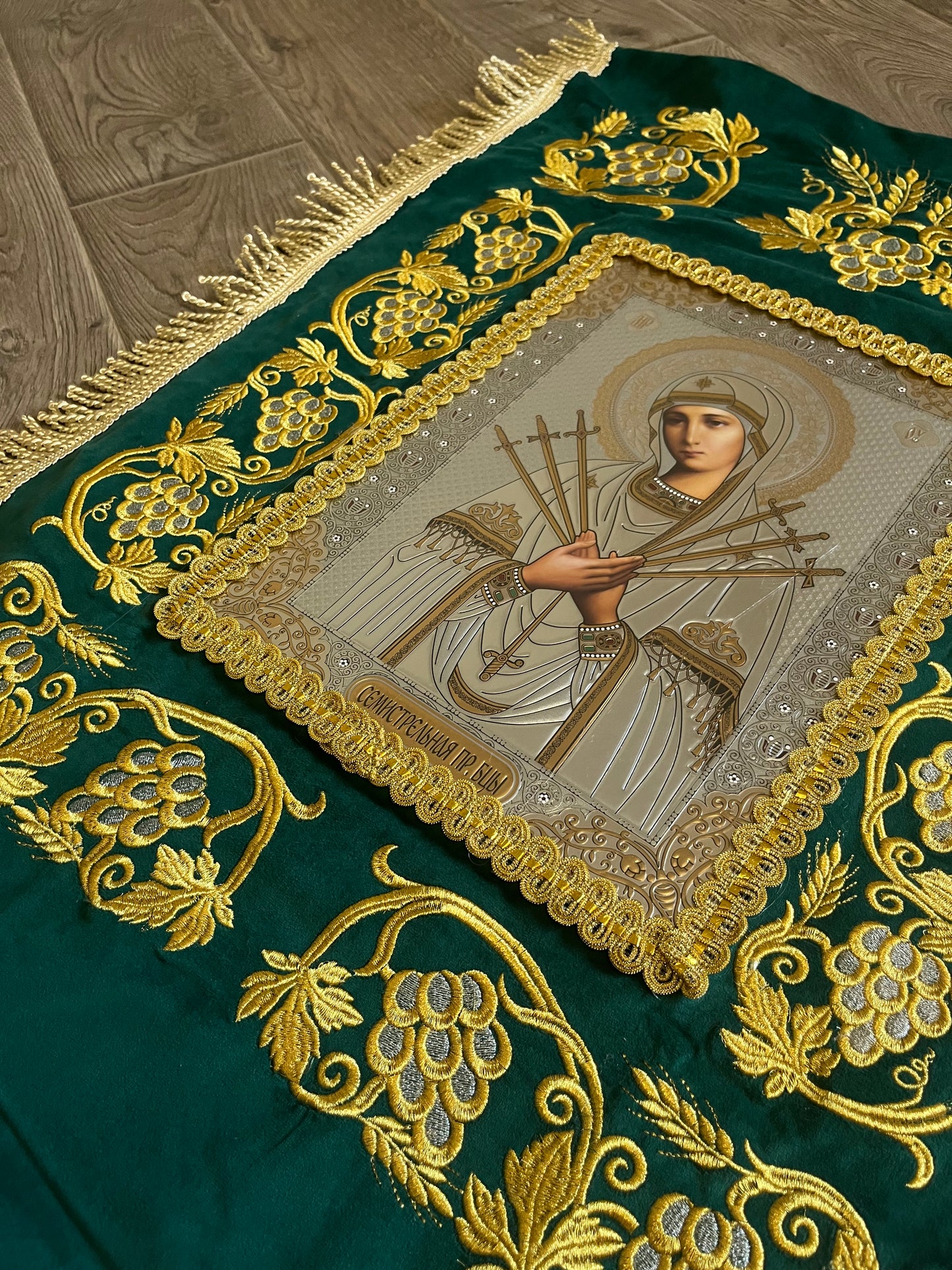 Embroidered Gonfalons of Jesus Christ and the Mother of God | Orthodox Church’s Banner | hanging flag | banner | gift for church