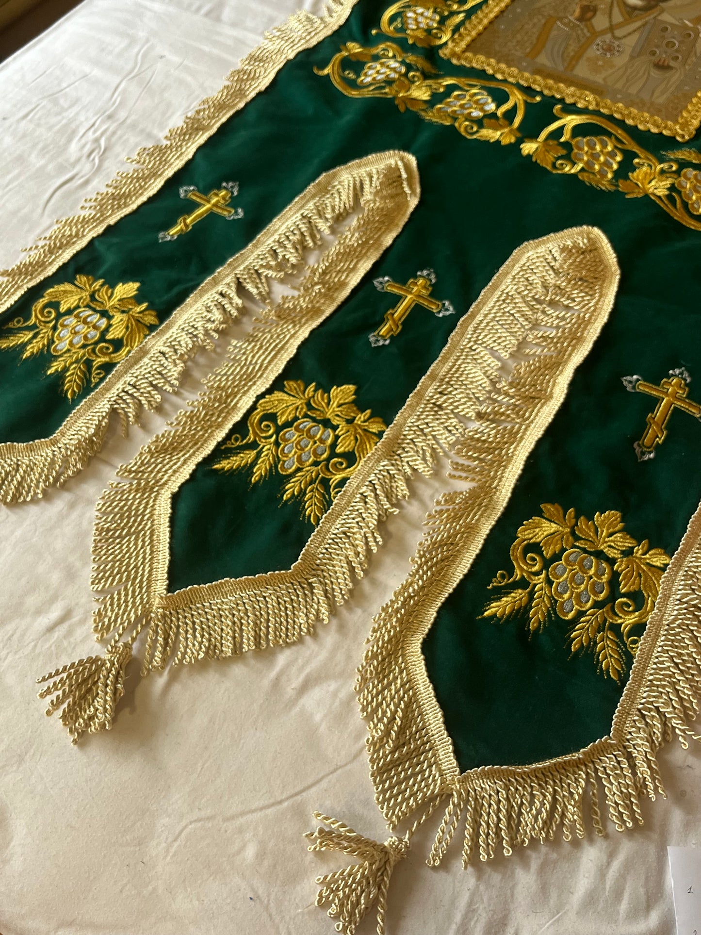 Embroidered Gonfalons of Jesus Christ and the Mother of God | Orthodox Church’s Banner | hanging flag | banner | gift for church