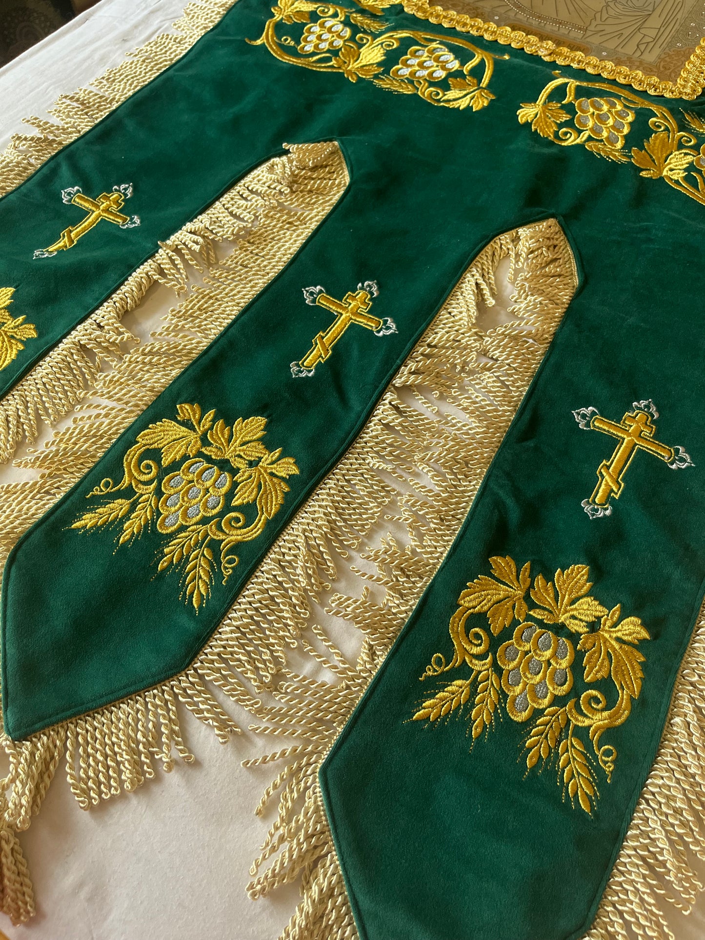 Embroidered Gonfalons of Jesus Christ and the Mother of God | Orthodox Church’s Banner | hanging flag | banner | gift for church