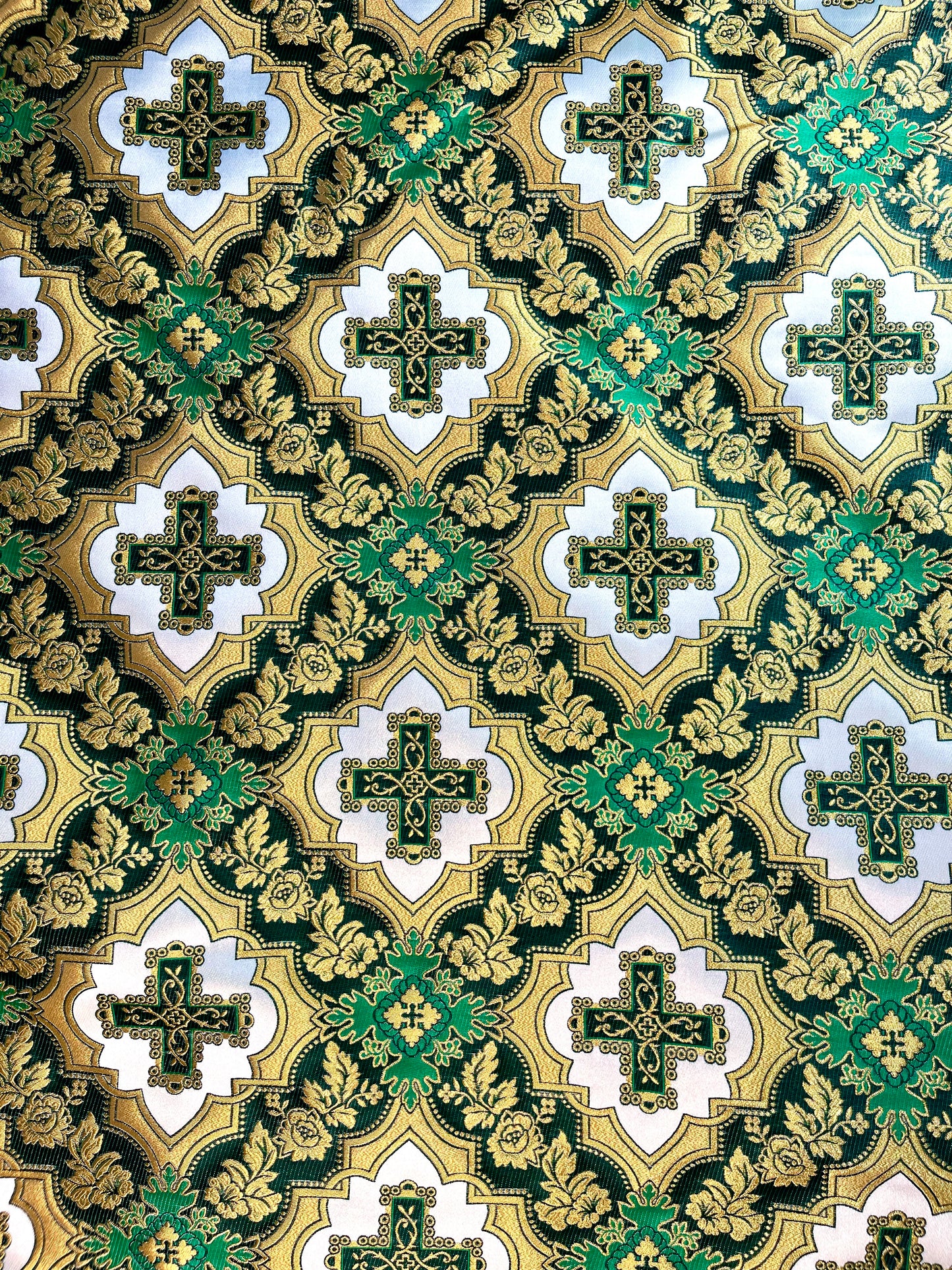 Premium fabric  for vestments | Brocade for priests clothing | Liturgical fabrics | Metallic brocade fabric | Gold orphrey fabric